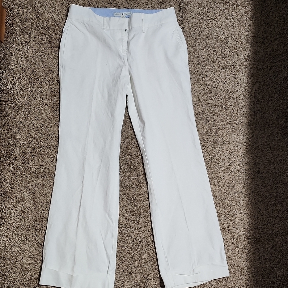 Tommy Hilfiger White Stretch Janie Fit Pants